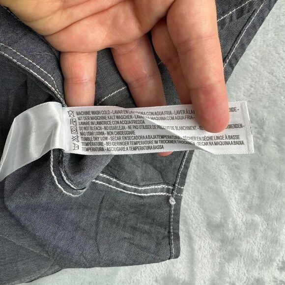 Ecko Unltd Shirt Mens 3XL Grey Button Up Pocket Business Career Western - Picture 12 of 13